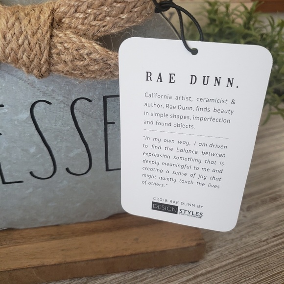 LAST 1! Rae Dunn BLESSED Galvanized Pumpkin Decor - Picture 3 of 8